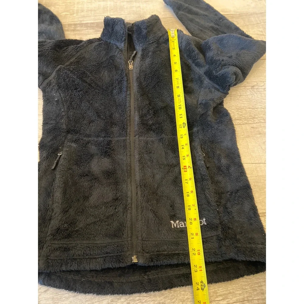 Marmot Womens Black‎ High Pile Fleece Full Zip Jacket Size S P Small